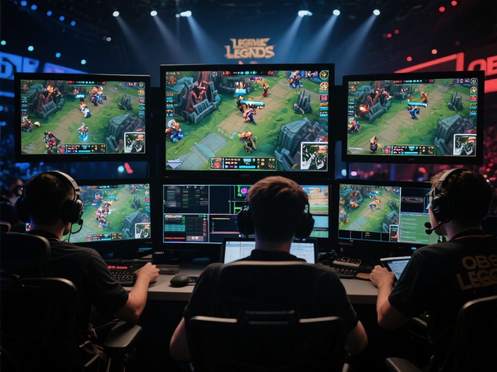 一个典型的《英雄联盟》职业联赛中，OB团队需实时监